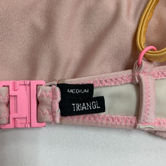Triangl Shimmer Bikini Top Womens M Medium Sunrise Low Scoop Adjustable Strap - Picture 10 of 12